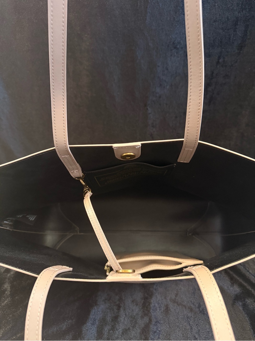 Kurt Geiger Taupe Leather Tote with Gold Charm - Picture 2 of 9
